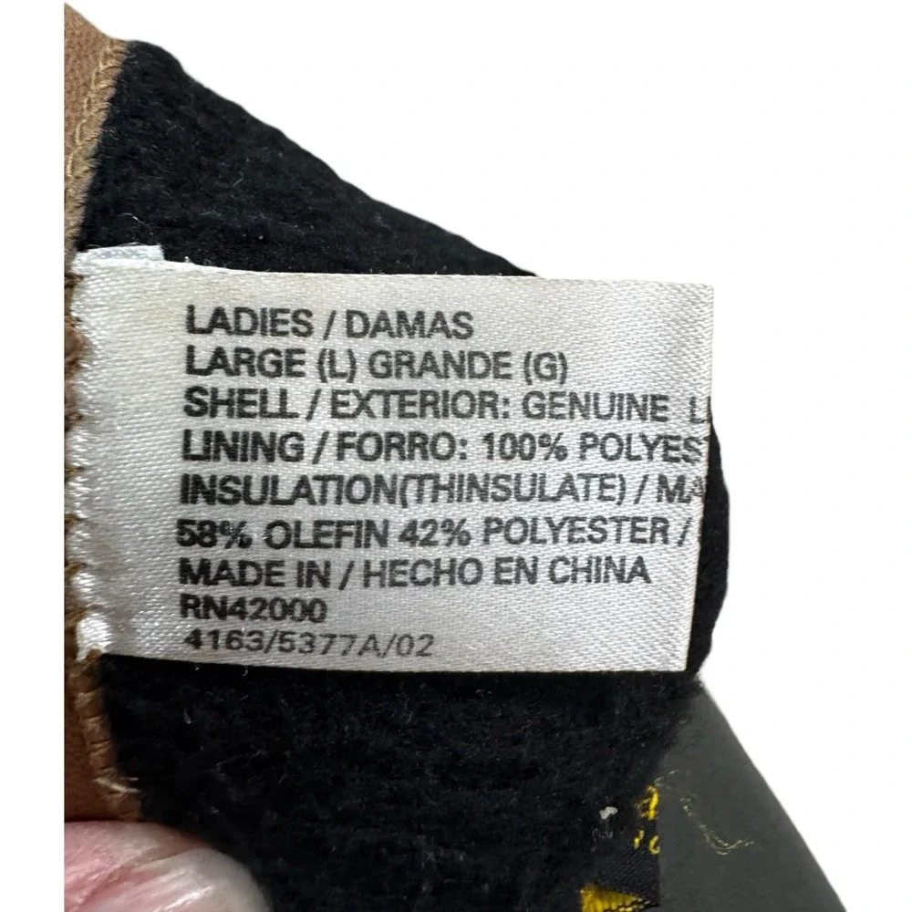 Unbranded Leather Gloves Women Large Tan Good‎ Thinsulate Insulated RN42000 90s